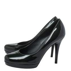 Saint Laurent Green Patent Leather Pumps Size 38.5