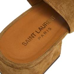 Pre Owned Saint Laurent Beige Suede Babies Gladiator Sandals Size 40