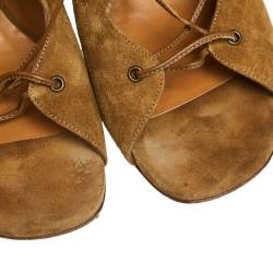 Pre Owned Saint Laurent Beige Suede Babies Gladiator Sandals Size 40
