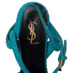 Saint Laurent  Python Leather Tribute  Sandals Size 40 