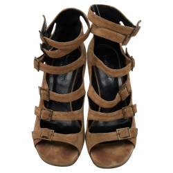 Saint Laurent Brown Suede Babies Strappy Sandals 40