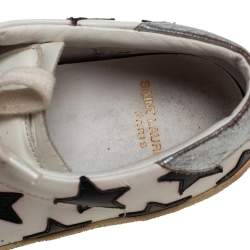 Pre Owned Saint Laurent White Leather Star Court Classic California Sneakers Size 37