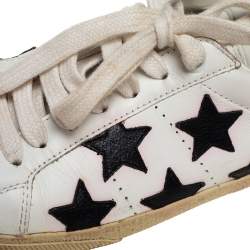 Saint Laurent White Leather Star Court Classic California Sneakers Size 37