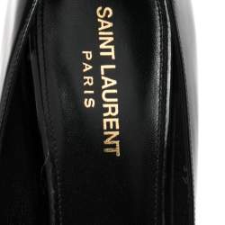 Pre Owned Saint Laurent Black Patent Leather Opyum Pointed Toe Pumps Size 39