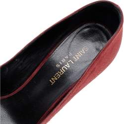 Pre Owned Saint Laurent Brown Suede Pointed Toe Pumps Size 38