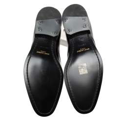 Pre Owned Saint Laurent Black Patent Leather Montaigne Lace-Up Derby Size 37.5