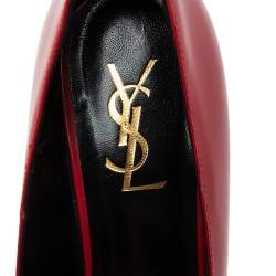 Saint Laurent Red Leather Tribtoo  Pumps Size 38.5