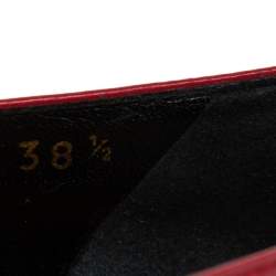 Saint Laurent Red Leather Tribtoo  Pumps Size 38.5