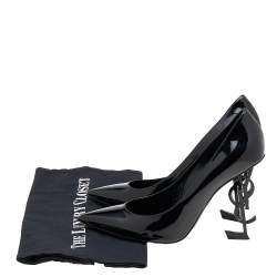 Pre Owned Saint Laurent Black Patent Leather Opyum Pointed Toe Pumps Size 41.5