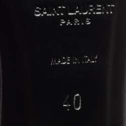 Pre Owned Saint Laurent Multicolor Tweed And Leather Arian Slingback Sandals Size 40