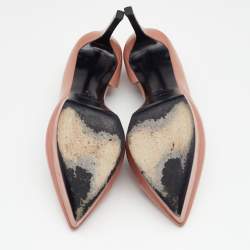 Pre Owned Saint Laurent Beige Leather D'orsay Pumps Size 38