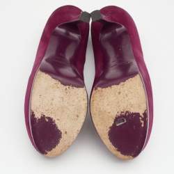 Saint Laurent Purple Suede Tribtoo Pumps Size 38