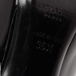 Pre Owned Saint Laurent Black Patent Leather Opyum Pointed Toe Pumps Size 36.5