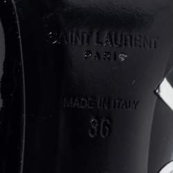 Pre Owned Saint Laurent Black Patent Leather Opyum Pumps Size 36