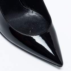 Pre Owned Saint Laurent Black Patent Leather Opyum Pumps Size 36