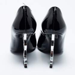 Pre Owned Saint Laurent Black Patent Leather Opyum Pumps Size 36