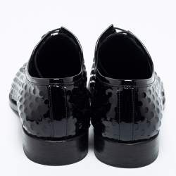 Saint Laurent Black Laser Cut Patent Leather Lace Up Derby Size 39