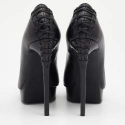 Saint Laurent Black Leather Pointed Toe Pumps Size 38