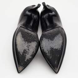 Saint Laurent Black Leather Pointed Toe Pumps Size 38