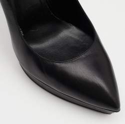 Saint Laurent Black Leather Pointed Toe Pumps Size 38
