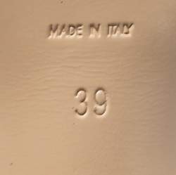 Pre Owned Saint Laurent Beige Patent Leather Tribute Sandals Size 39