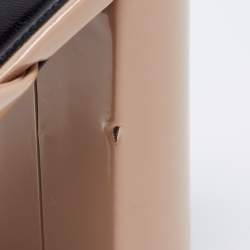 Pre Owned Saint Laurent Beige Patent Leather Lou Lou Mules Size 39