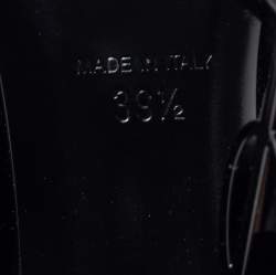 مملوكة مسبقًا حذاء كعب عالي سان لوران أوبيوم جلد أسود لامع مقدمة مدببة مقاس 39.5