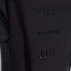 Pre Owned Saint Laurent Black Leather Tribute Platform Ankle Strap Sandals Size 39.5