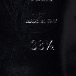 Pre Owned Saint Laurent Black Patent Leather Loulou Slide Sandals Size 38.5