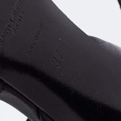 Pre Owned Saint Laurent Black Leather Tribute Sandals Size 37 