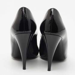 Pre Owned Saint Laurent Black Patent Leather Kiki Pumps Size 36