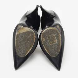 Pre Owned Saint Laurent Black Patent Leather Kiki Pumps Size 36