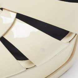 Saint Laurent White Patent Leather Tribute Sandals Size 38