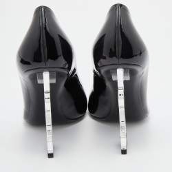 Pre Owned Saint Laurent Black Patent Leather Opyum Pointed Toe Pumps Size 40