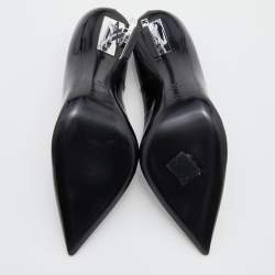 Pre Owned Saint Laurent Black Patent Leather Opyum Pointed Toe Pumps Size 40