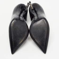 Pre Owned Saint Laurent Black Patent Leather Opyum Pumps Size 38