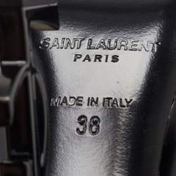 Pre Owned Saint Laurent Black Patent Leather Opyum Pumps Size 38