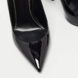 Pre Owned Saint Laurent Black Patent Leather Opyum Pumps Size 38