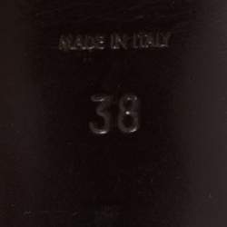 Pre Owned Saint Laurent Paris Burgundy Patent Leather Tribute Sandals Size 38