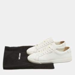 Saint Laurent White Leather Andy Sneakers Size 38