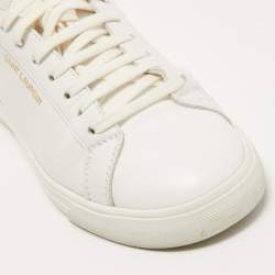 Saint Laurent White Leather Andy Sneakers Size 38