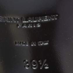 Saint Laurent Metallic Textured Leather Loulou Slide Sandals Size 39.5