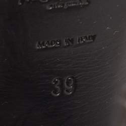 Pre Owned Saint Laurent Black Leather Tribute Sandals Size 39