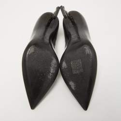 Pre Owned Saint Laurent Black Patent Leather Opyum Pumps Size 38.5