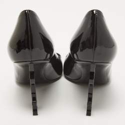 Pre Owned Saint Laurent Black Patent Leather Opyum Pumps Size 38.5