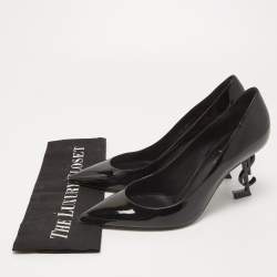Pre Owned Saint Laurent Black Patent Leather Opyum Pumps Size 38.5