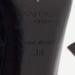 Pre Owned Saint Laurent Black Patent Leather Opyum Pumps Size 38