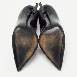 Pre Owned Saint Laurent Black Patent Leather Opyum Pumps Size 38