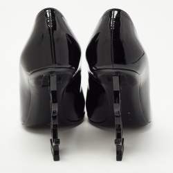 Pre Owned Saint Laurent Black Patent Leather Opyum Pumps Size 38