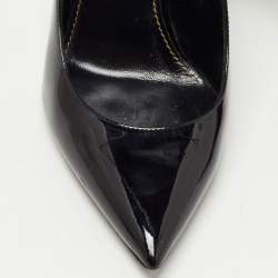 Pre Owned Saint Laurent Black Patent Leather Opyum Pumps Size 38
